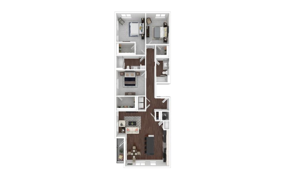 3D Apartment Floorplan